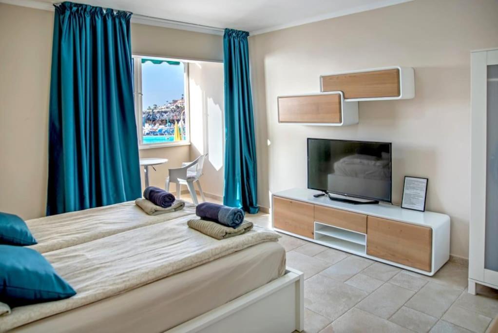 פוארטו דה סנטיאגו First Line Ocean View Studio מראה חיצוני תמונה